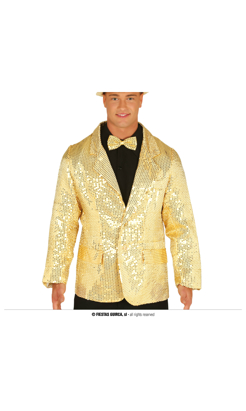 Sequined Jacket Gold - Adult Size Large (52-54)