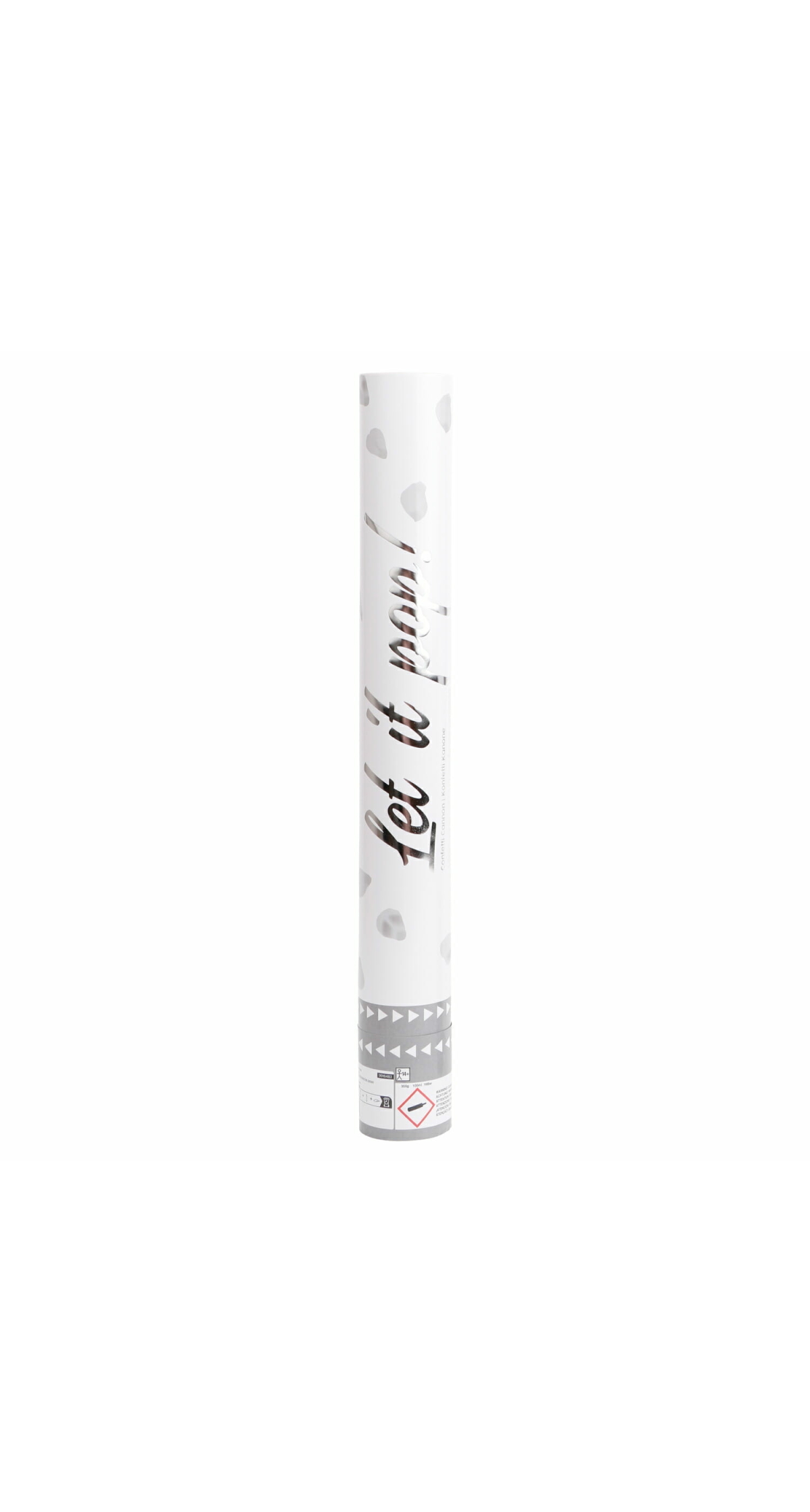 Confetti Cannon / Popper Rose Petals White Paper 40cm
