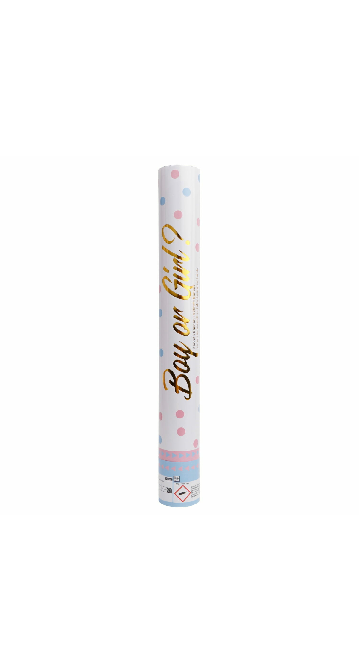 Confetti Cannon / Popper Gender Reveal Boy Paper 40cm