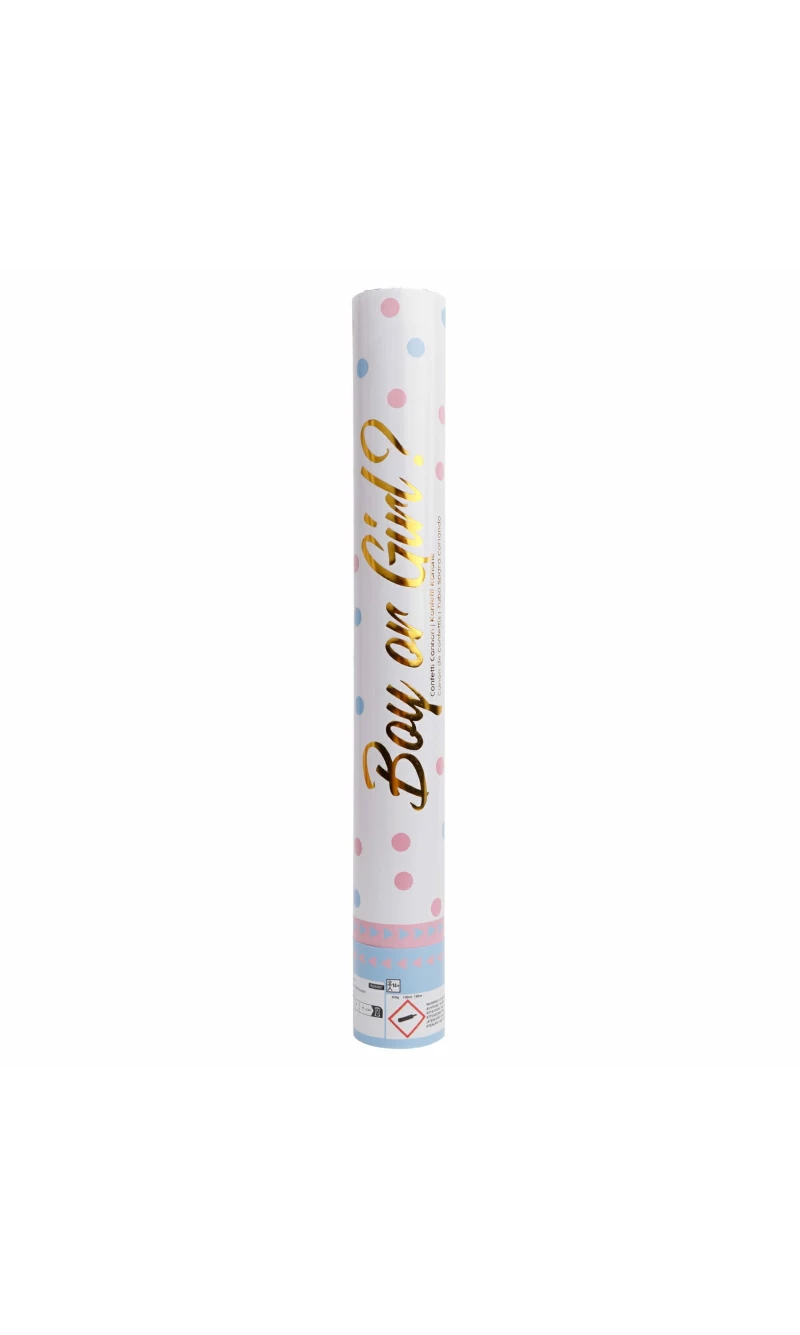 Confetti Cannon / Popper Gender Reveal Girl Paper 40cm