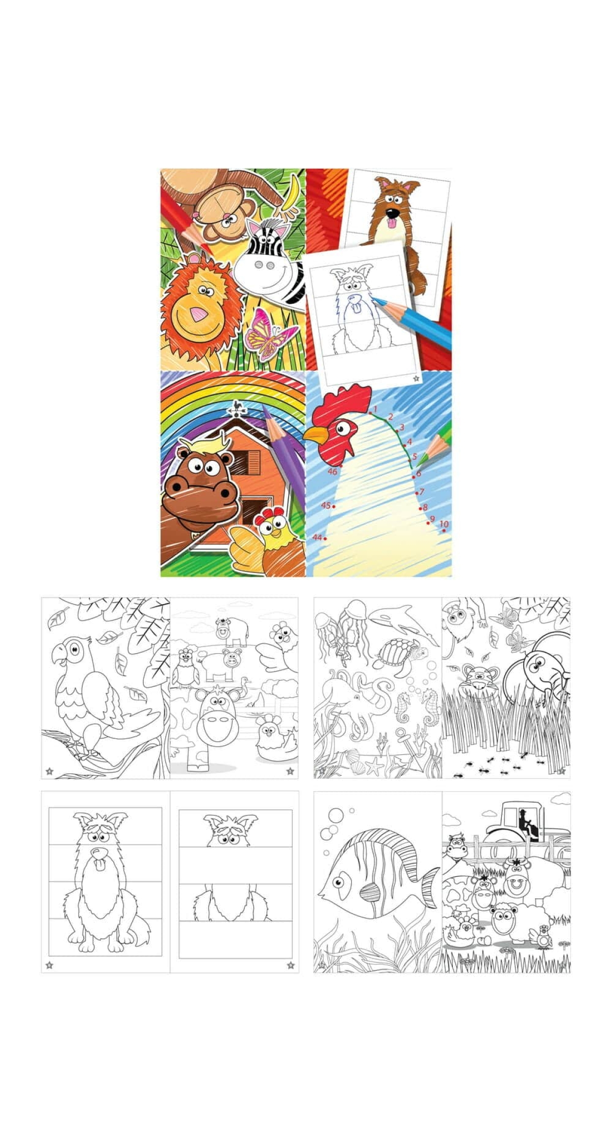 Mini Party Favor Colouring Books (10.5x14.5cm)