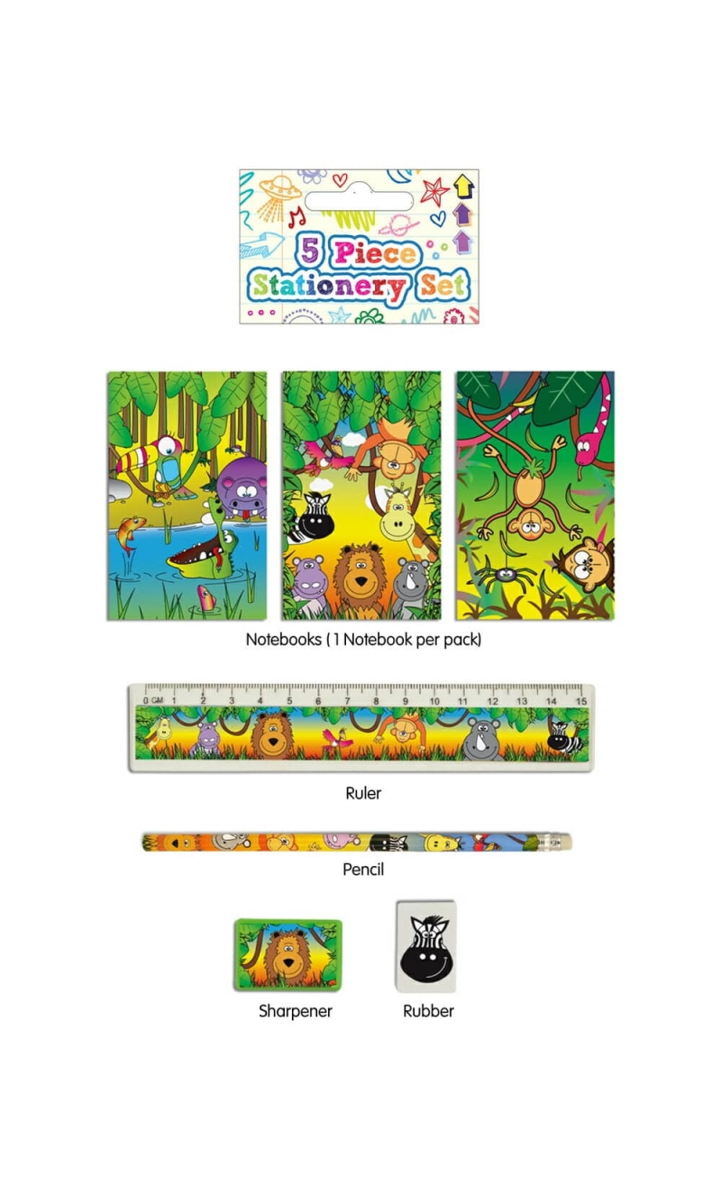 Party Favor Jungle Stationery Set - 5pk