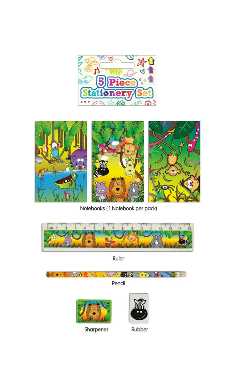Party Favor Jungle Stationery Set - 5pk