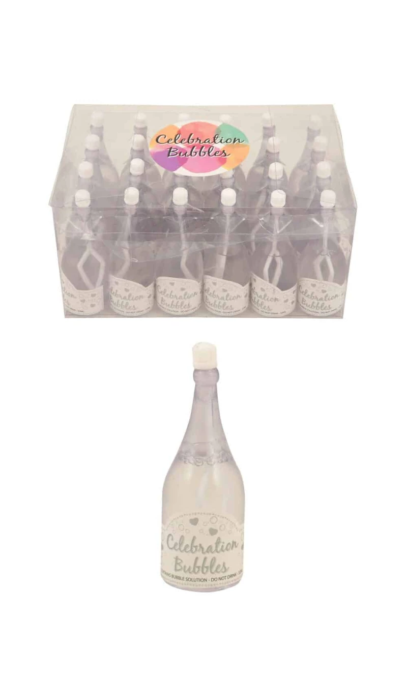 Clear Bubble Tubes 9cm with White Wand (32ml)