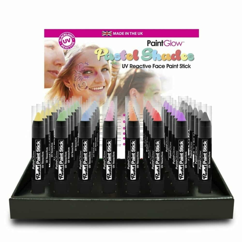 Neon UV Pastel Face & Body Paint Stick Wax Based