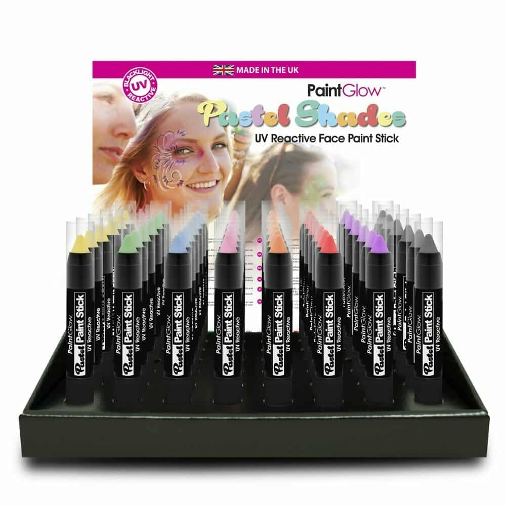 Neon UV Pastel Face & Body Paint Stick Wax Based