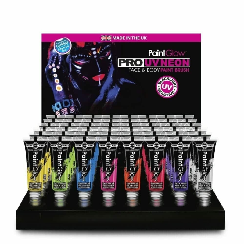 Neon UV Face & Body Paint Brush Water Based