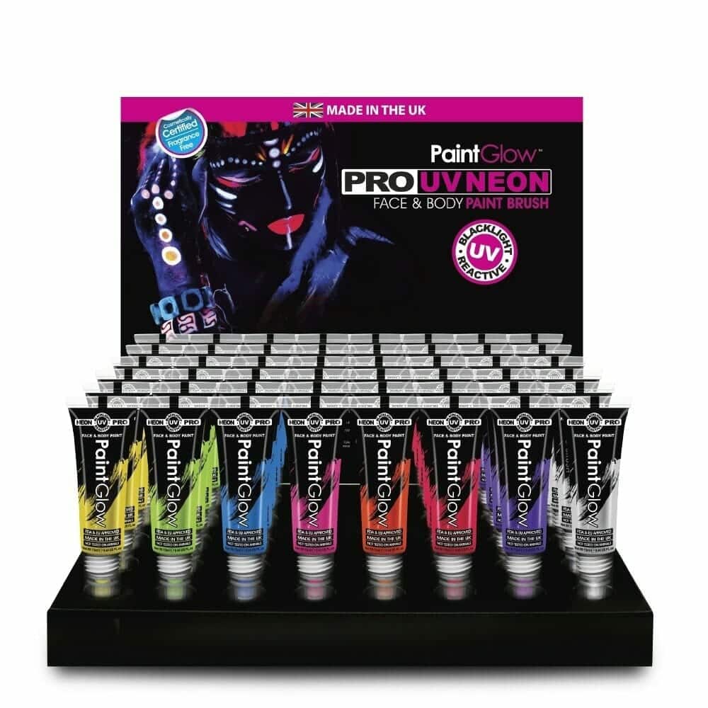 Neon UV Face & Body Paint Brush Water Based