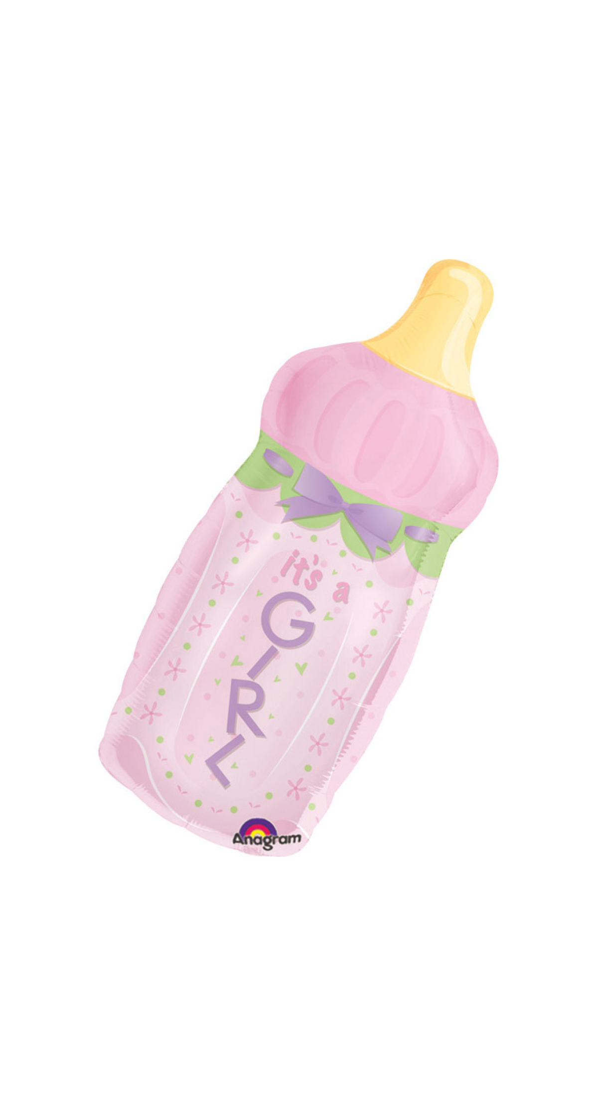 SuperShape Baby Bottle It's A Girl Foil Balloon (33 x 79cm)