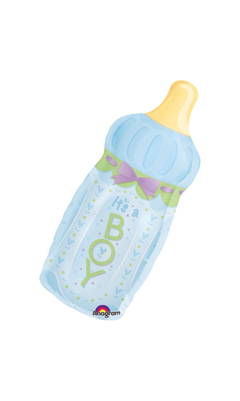 SuperShape Baby Bottle It's A Boy Foil Balloon (33 x 79cm)