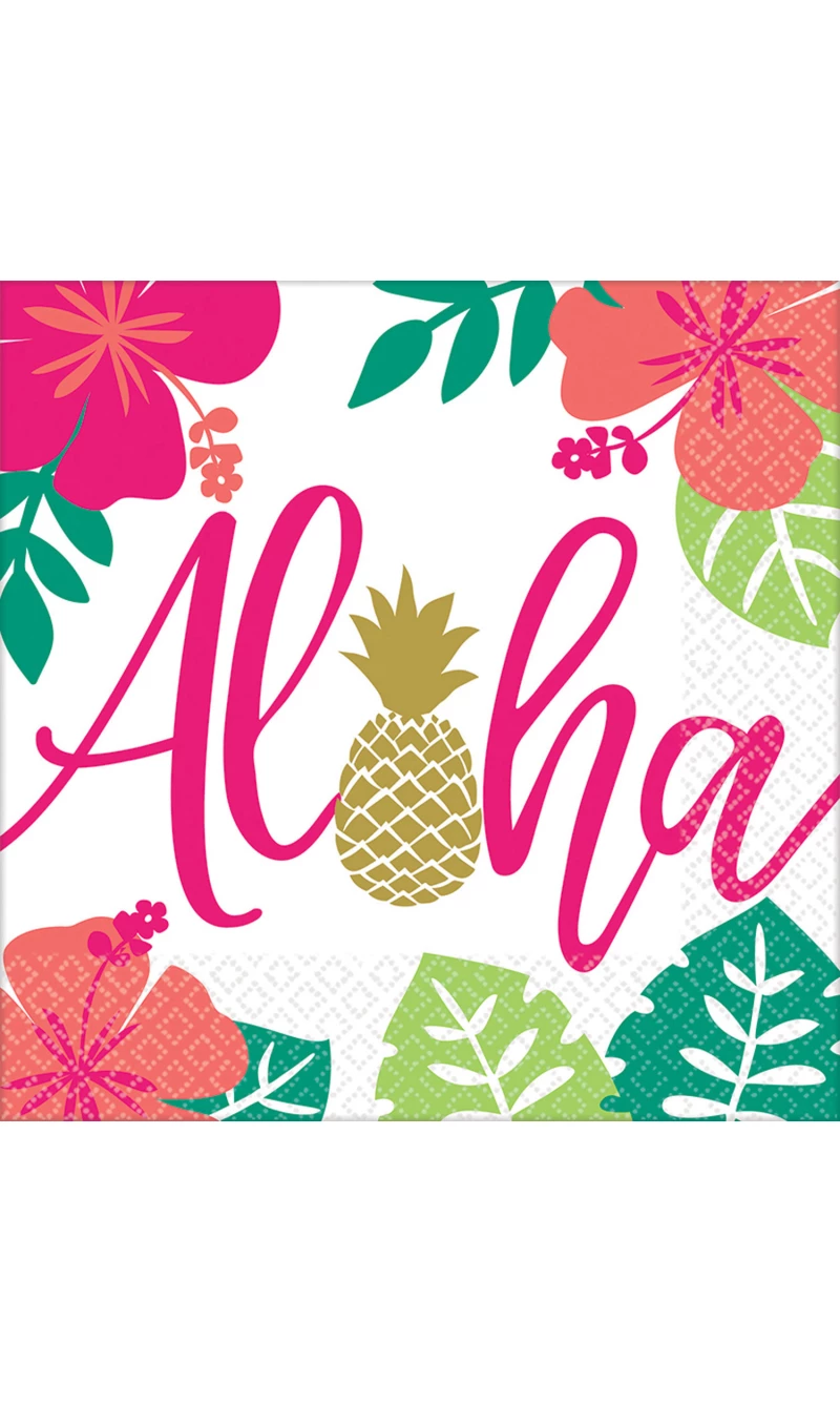 Aloha Napkins 33cm x 33cm - 16pk
