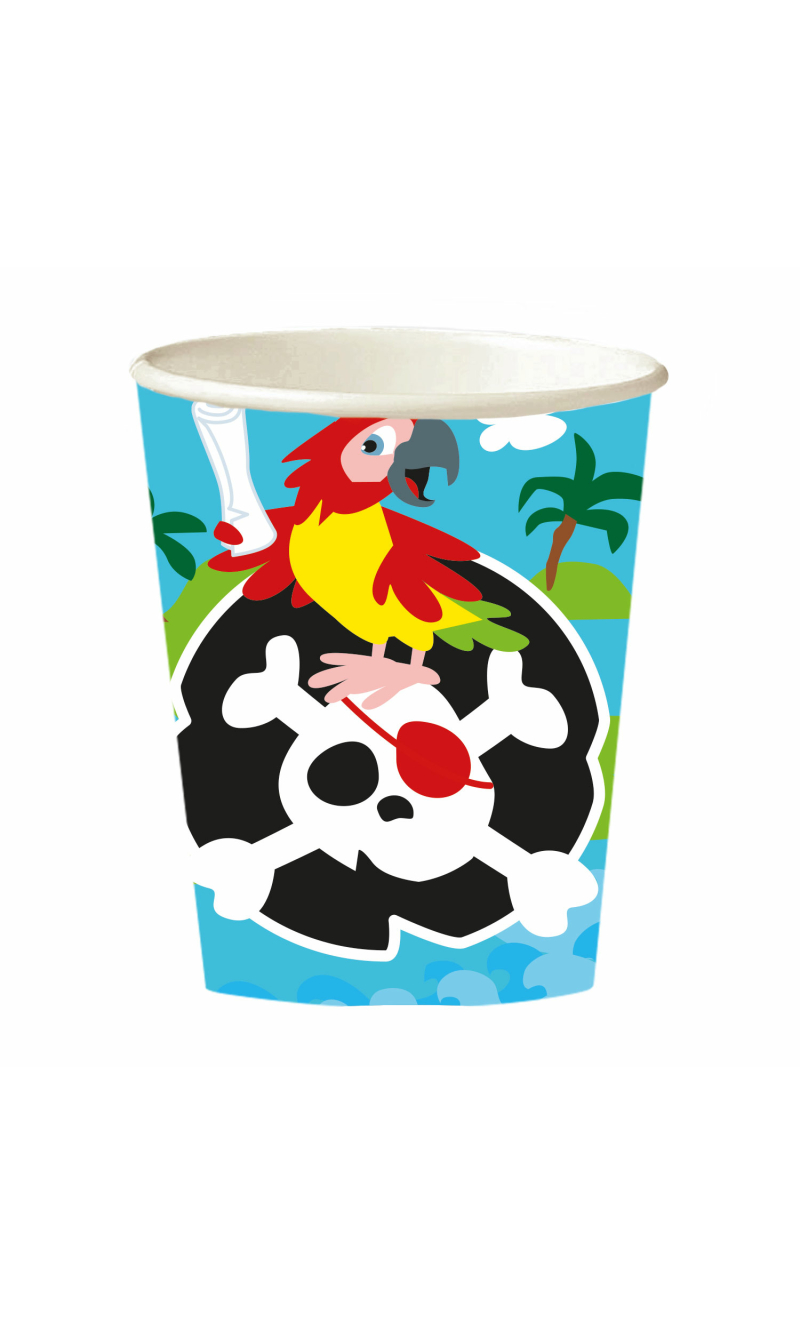 Pirate Paper Cups 250ml - 8pk