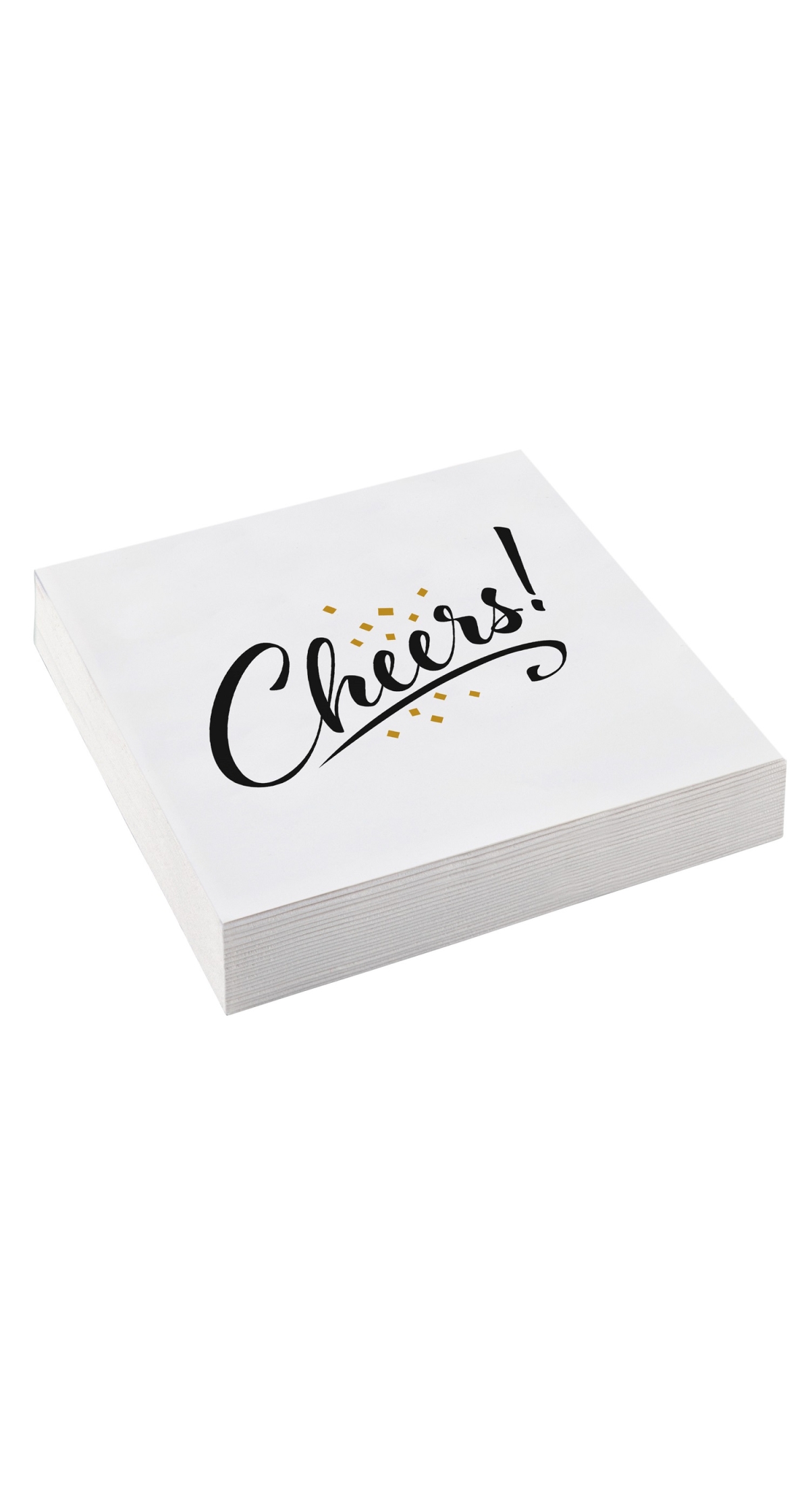 Cheers Golden Wishes Napkins 33 x 33cm - 20pk
