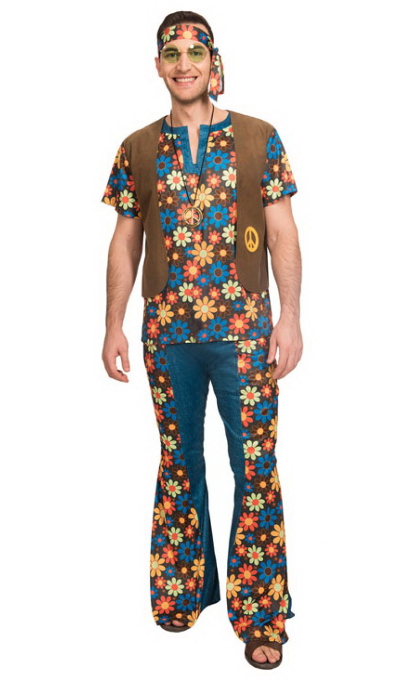 Hippy 60s Groovy Man - Adult Size Large (Standard)