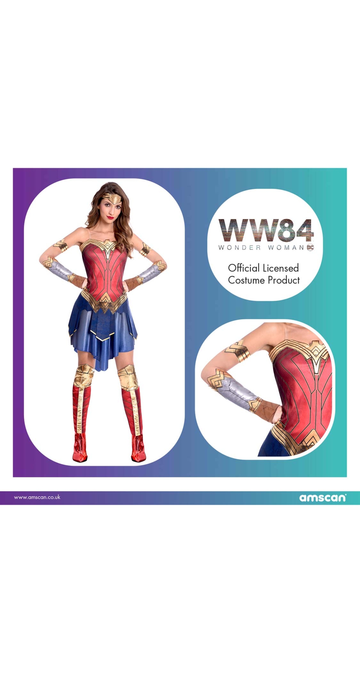 Official Wonder Woman Movie WW84 - Adult Size Medium / Large