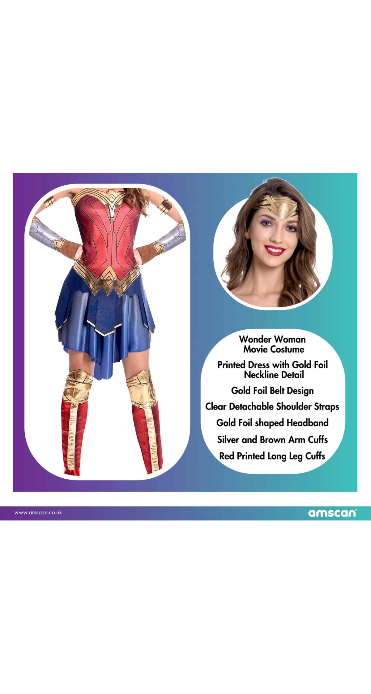 Official Wonder Woman Movie WW84 - Adult Size Medium / Large