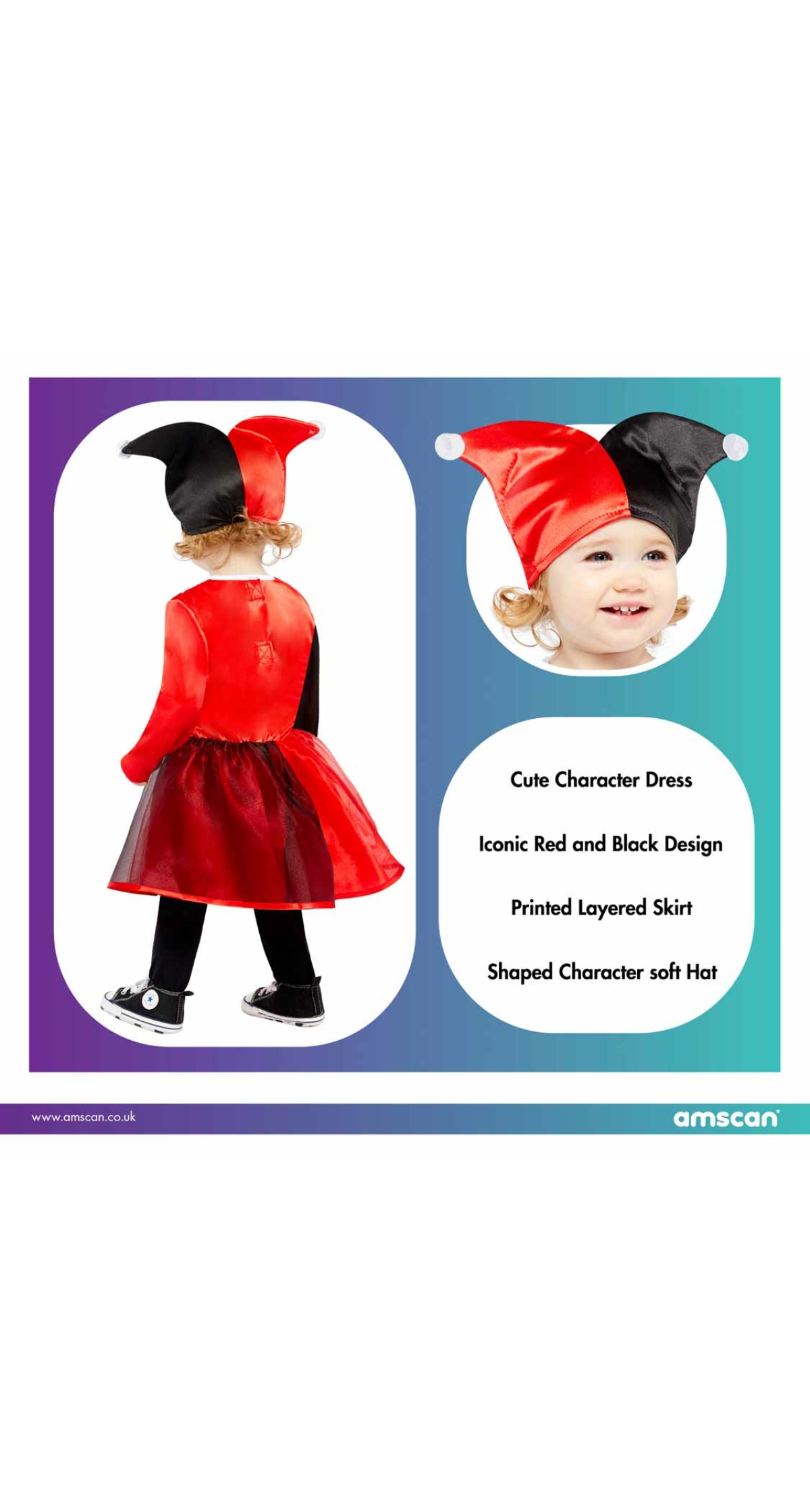 Official Licensed Cute Harley Quinn Costume - Age 12 to 18 Months