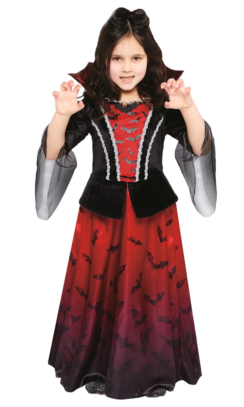 Vampire Girl (Vampiress) Costume - Age 5 to 6 Years