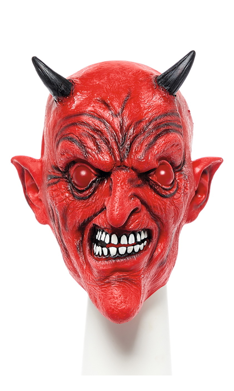 Latex Red Devil Mask