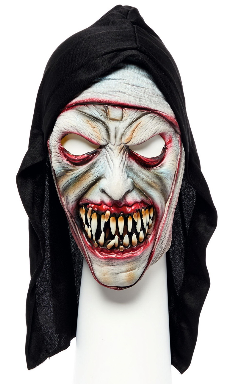 Latex Zombie Nun Mask