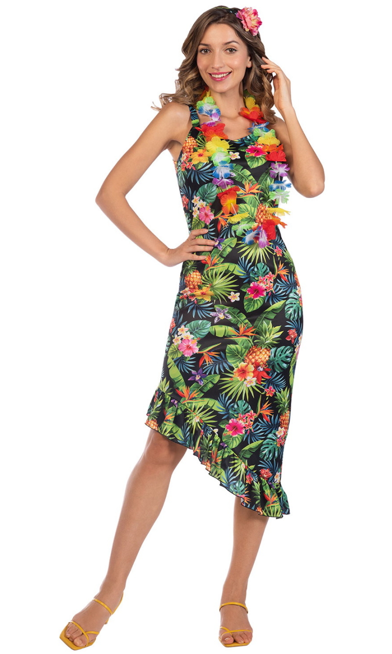 Hawaii Lady Floral Dress - Adult Size Extra Large 