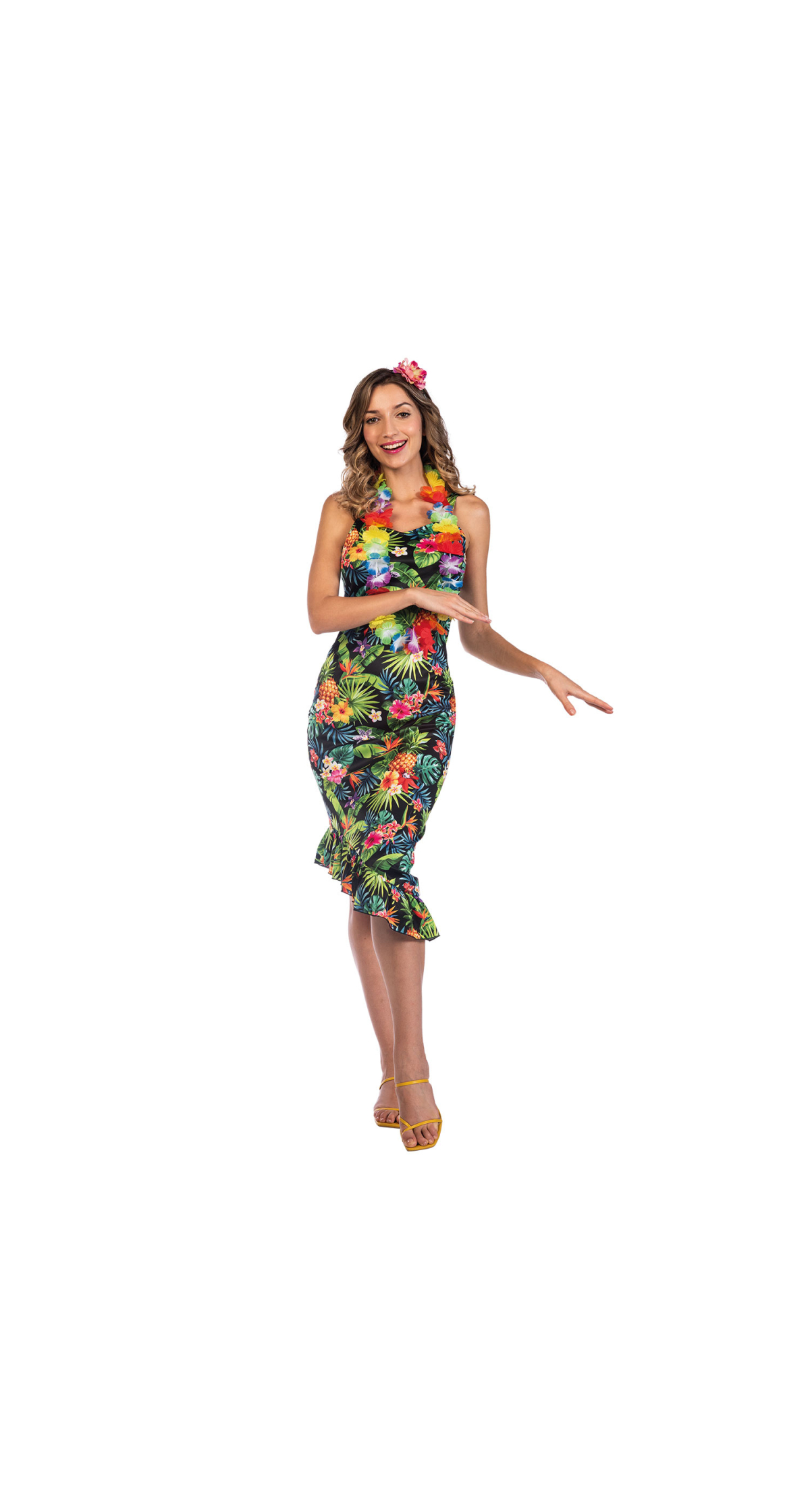 Hawaii Lady Floral Dress - Adult Size Extra Large