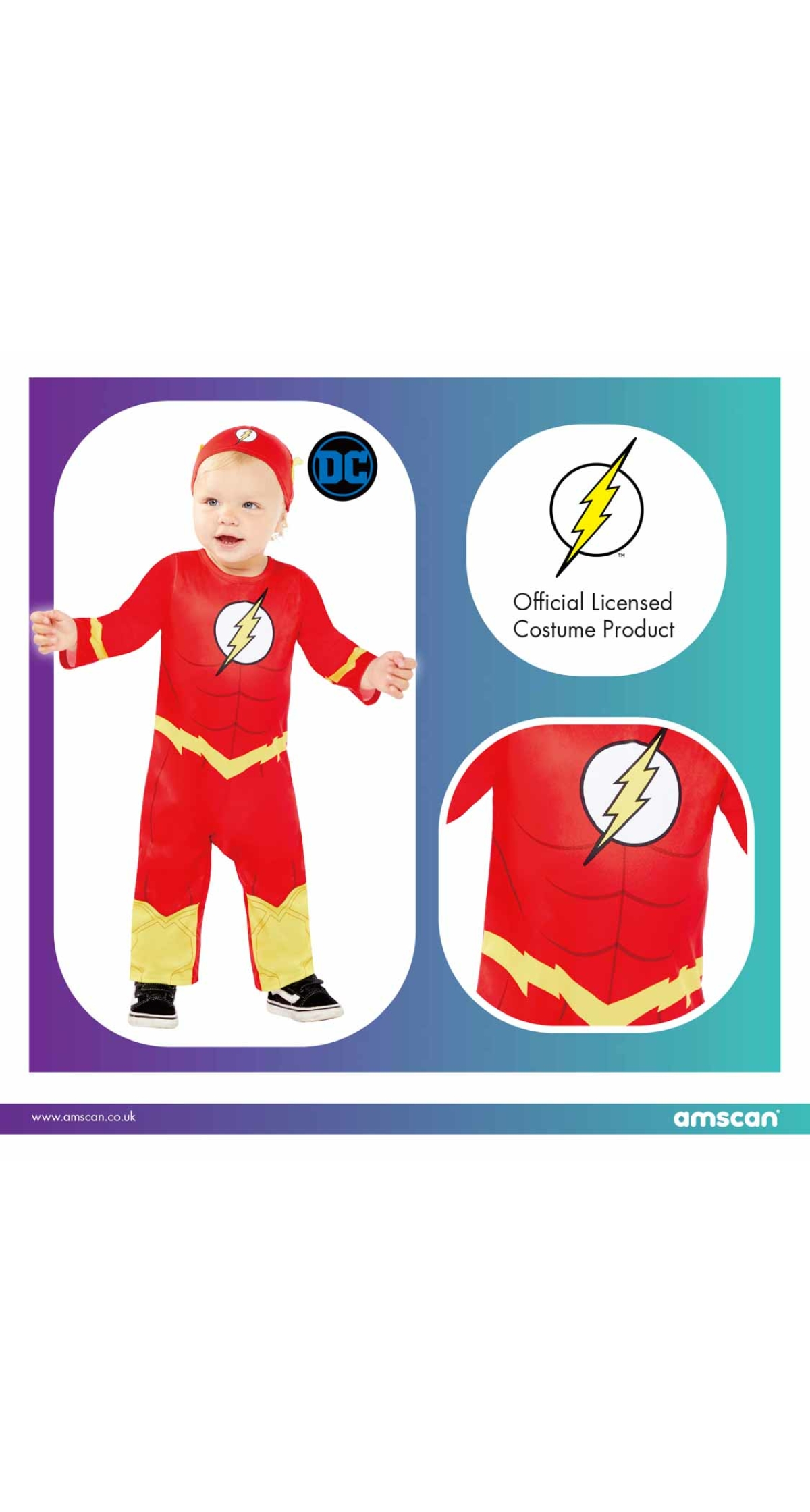Official Licensed Flash Costume - Age 6 to 12 Months