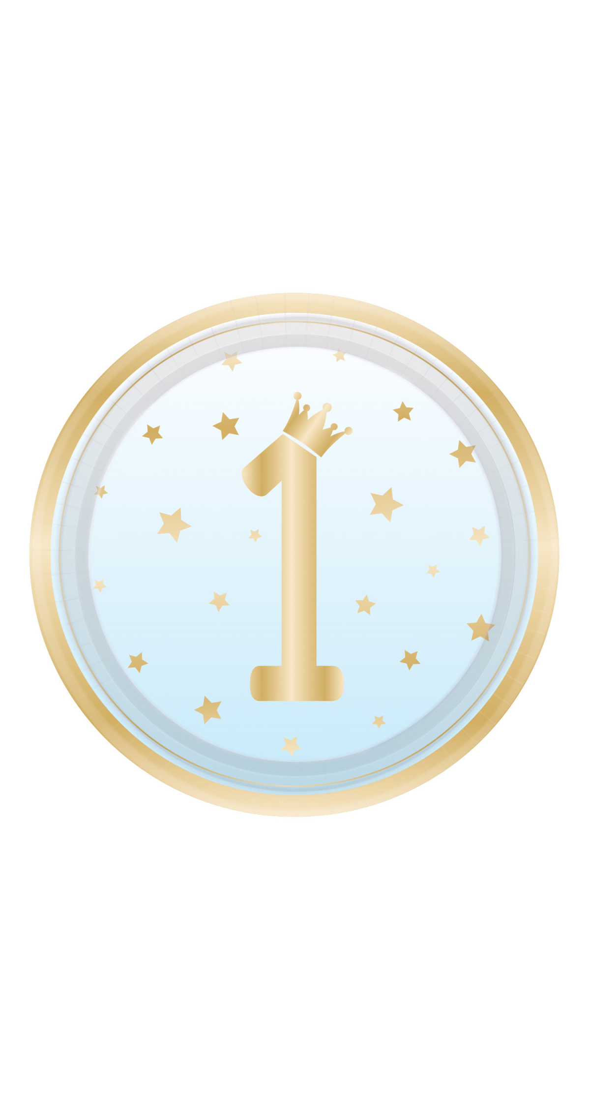 1st Birthday Blue Ombre Paper Plates 22.8cm – 8pk