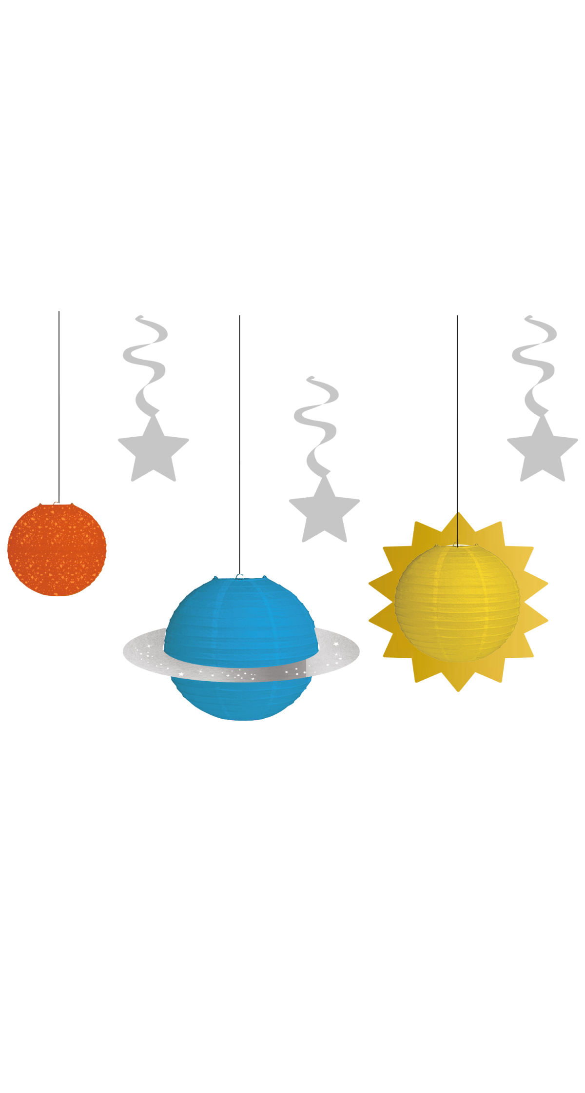 Space Party Hanging Decoration Kit - 6pcs