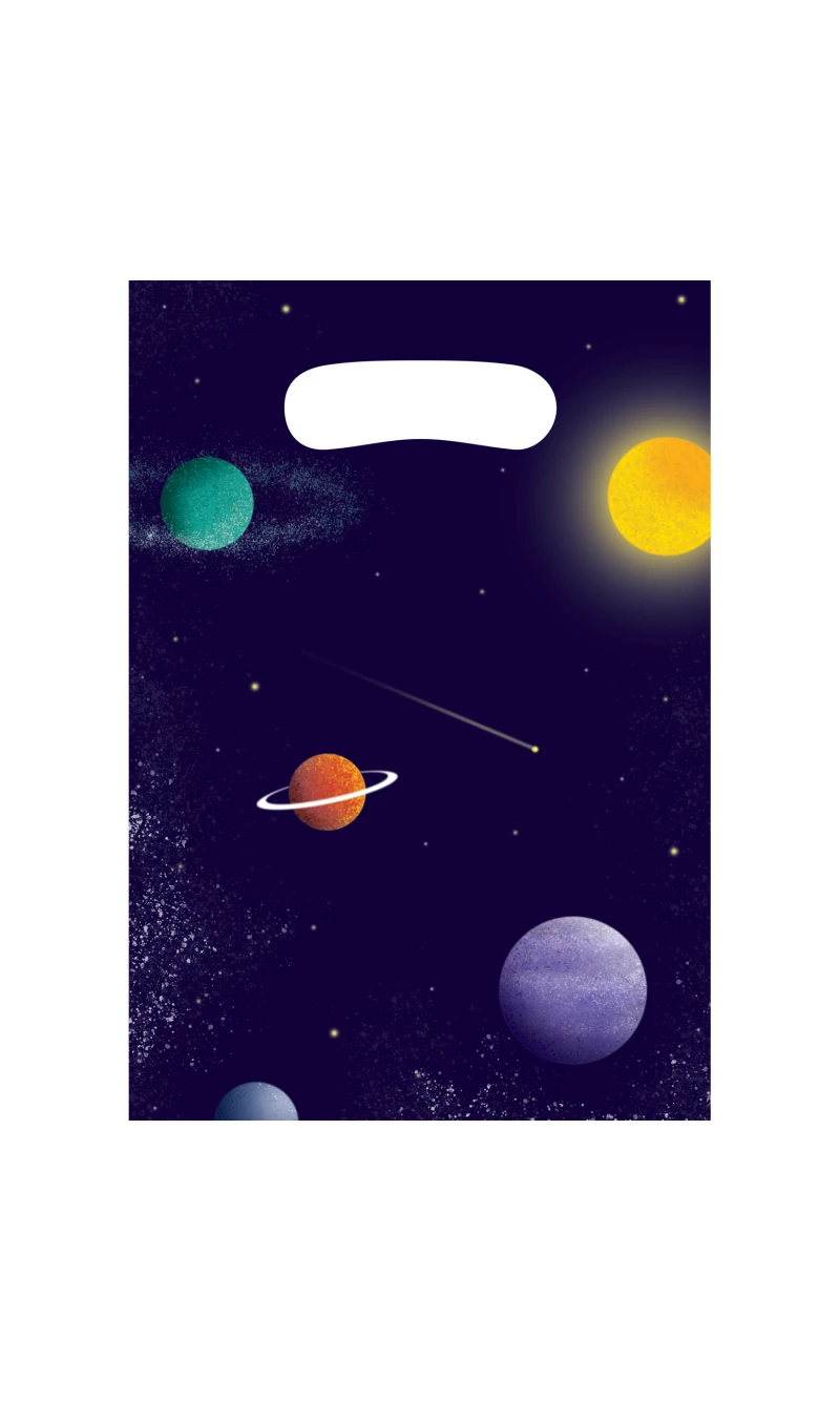 Space Party Paper Loot / Party Bags (15.8 x 23.6cm) - 8pk