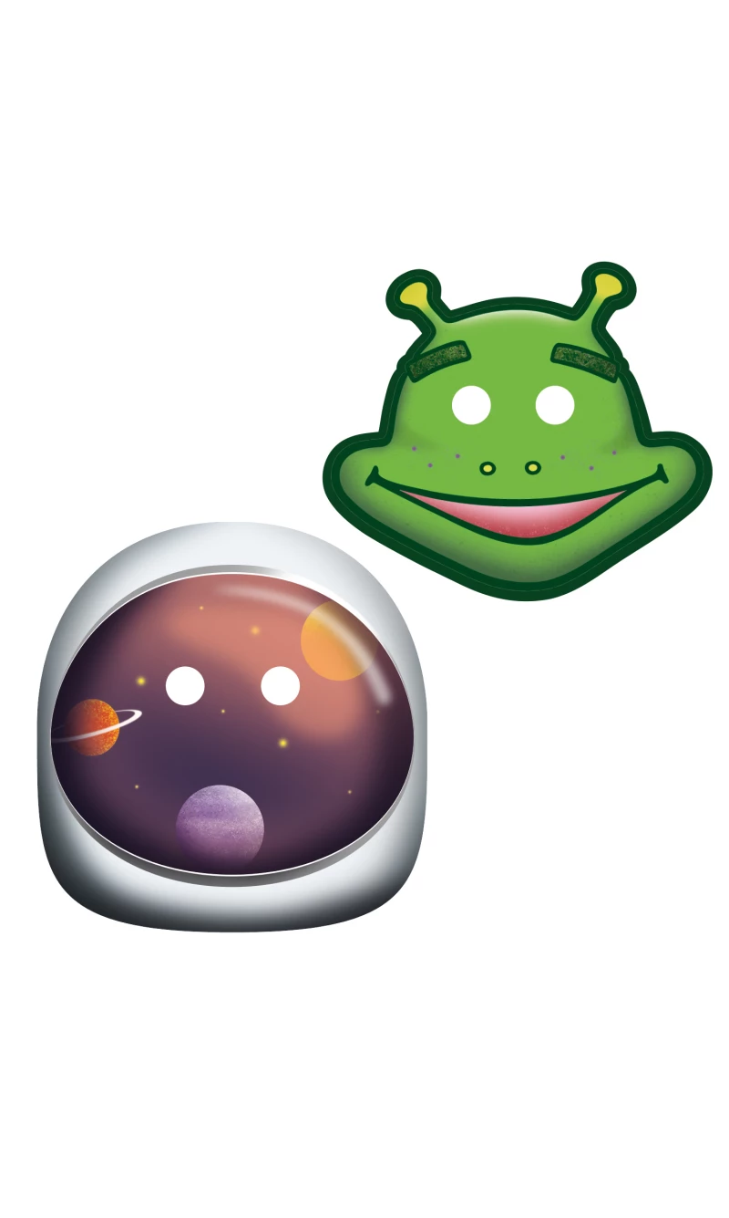 Space Party Paper Masks - 8pk