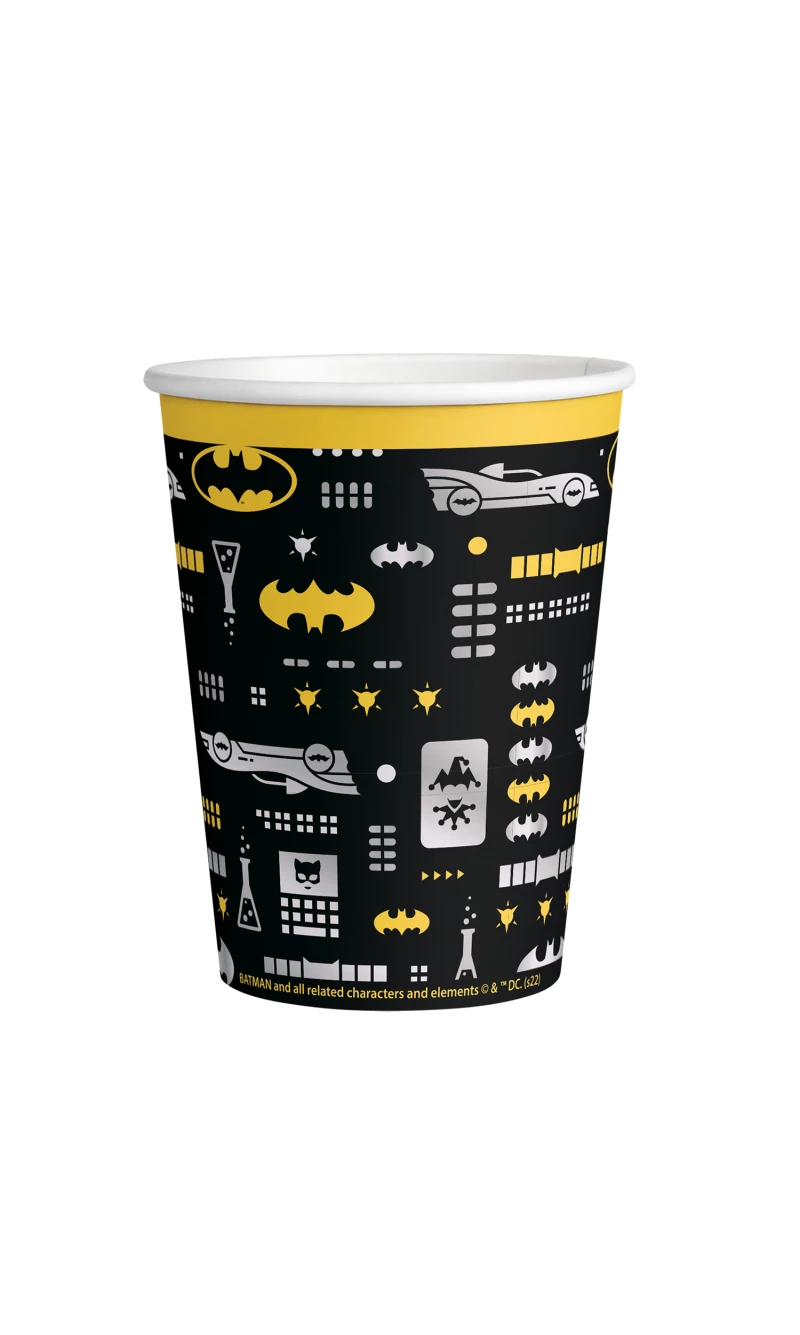 Batman Paper Cups 250ml - 8pk