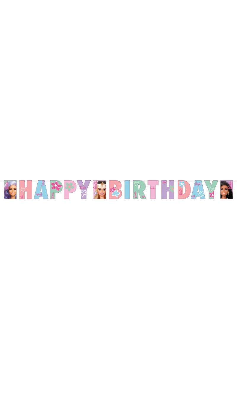 Barbie Sweet Life Letter Banner - 180 x 15cm