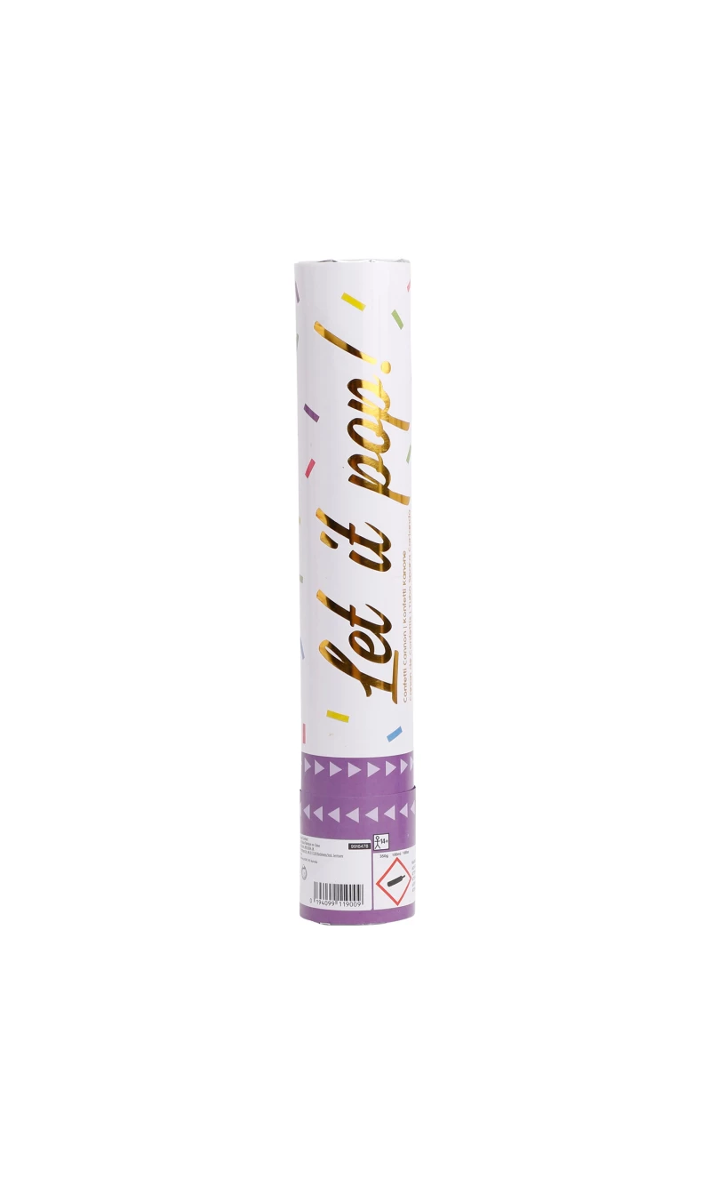 Confetti Cannon Multicolor Rectangular Foil 28cm