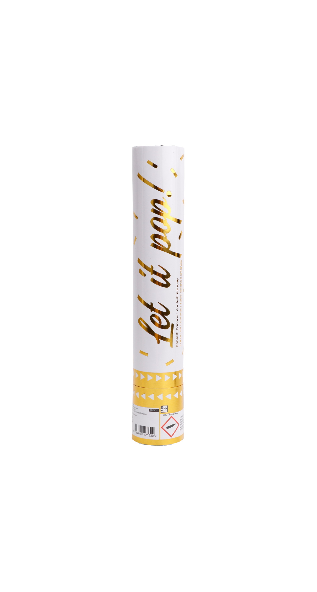 Confetti Cannon Gold Foil 28cm