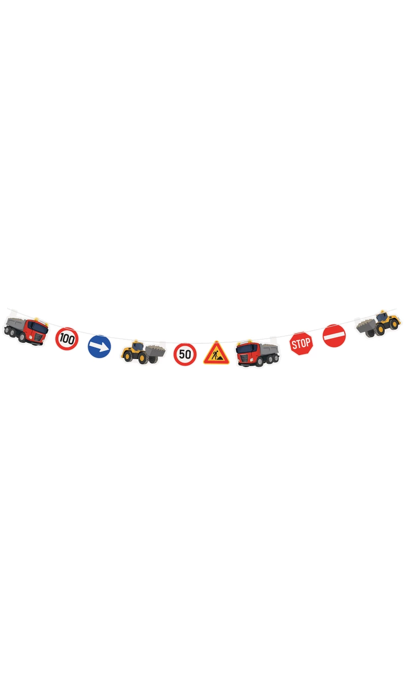 Construction Party Banner - 180 x 15cm