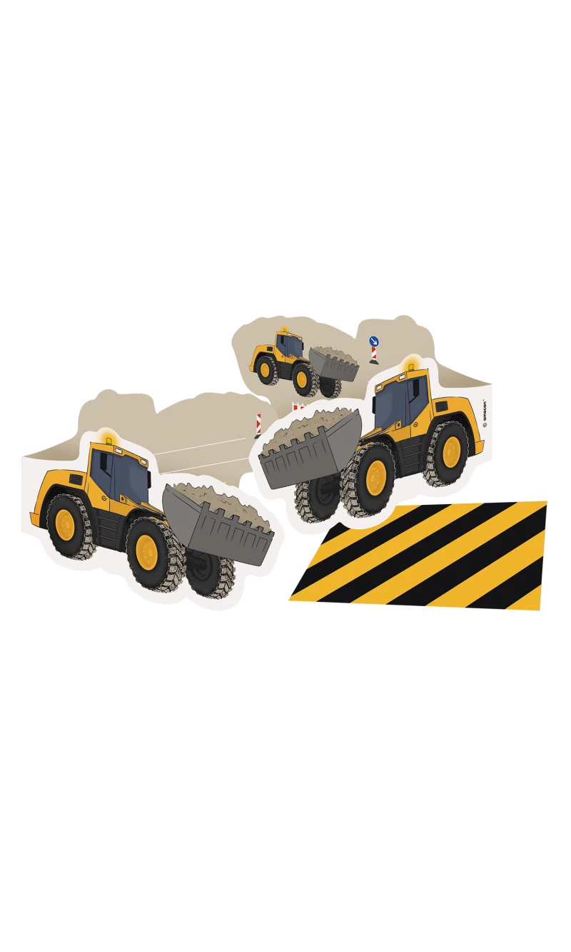 Construction Party Invitations & Envelopes - 8pk