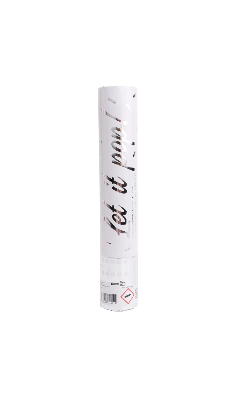 Confetti Cannon / Popper Silver Foil 28cm
