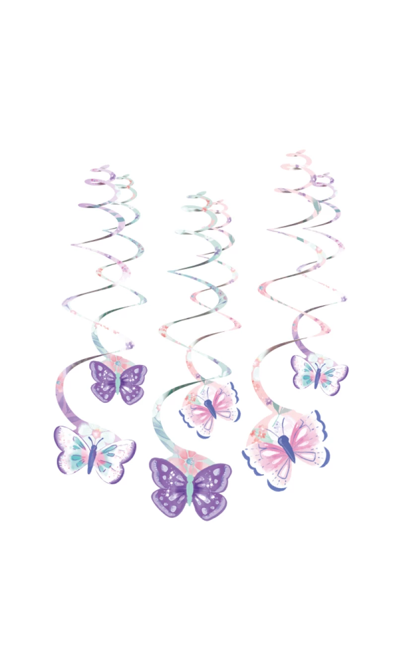 Flutter Swirl Decorations 61cm - 6pk