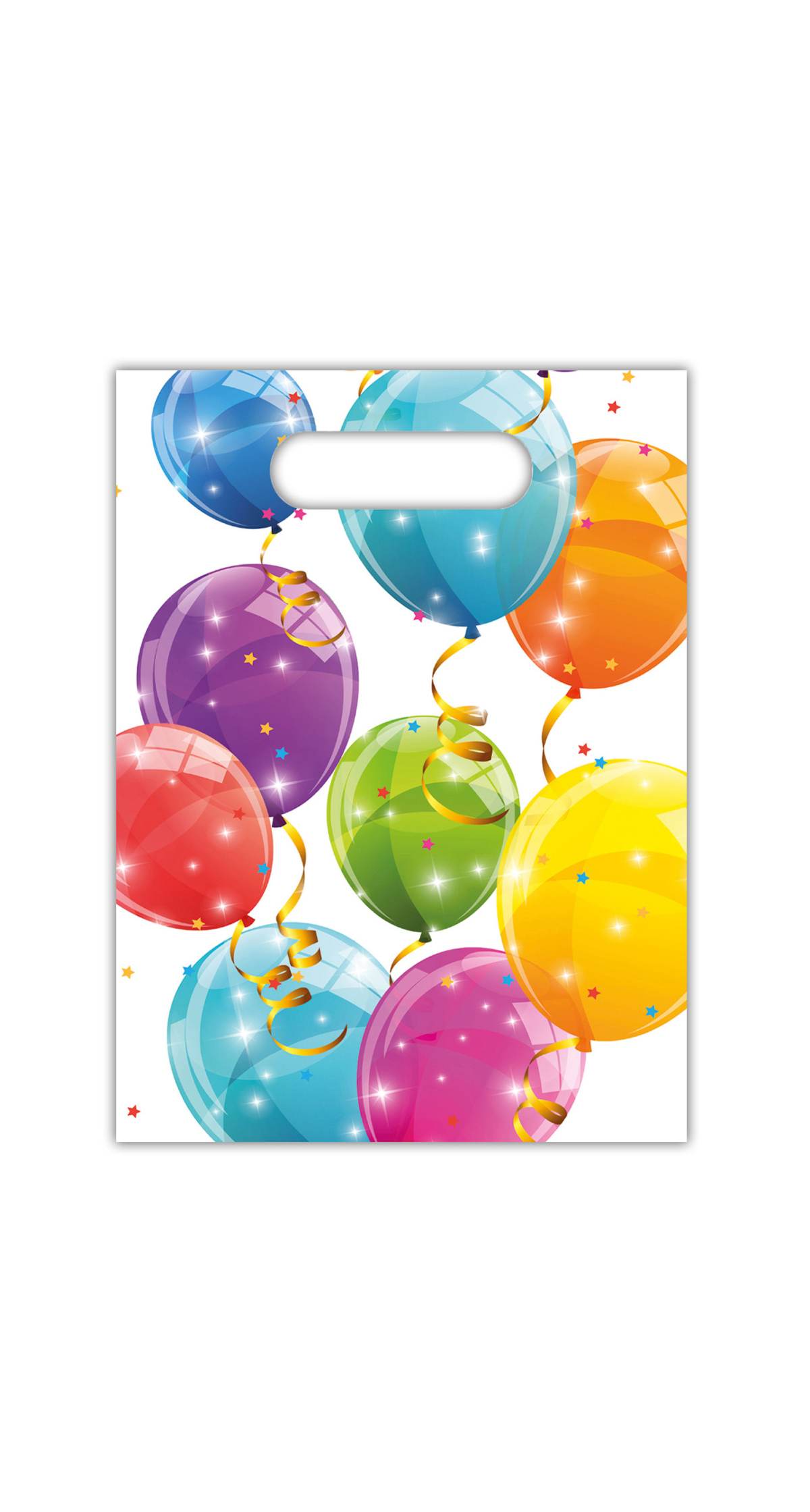 Sparkling Balloons Plastic Party Bags - 6pk