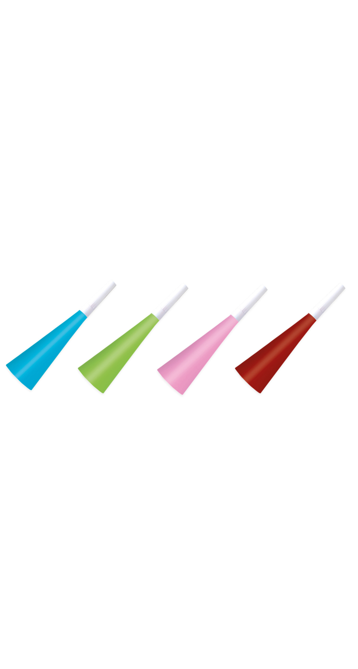 Party Essentials Horns (Assorted Colours) - 4pk