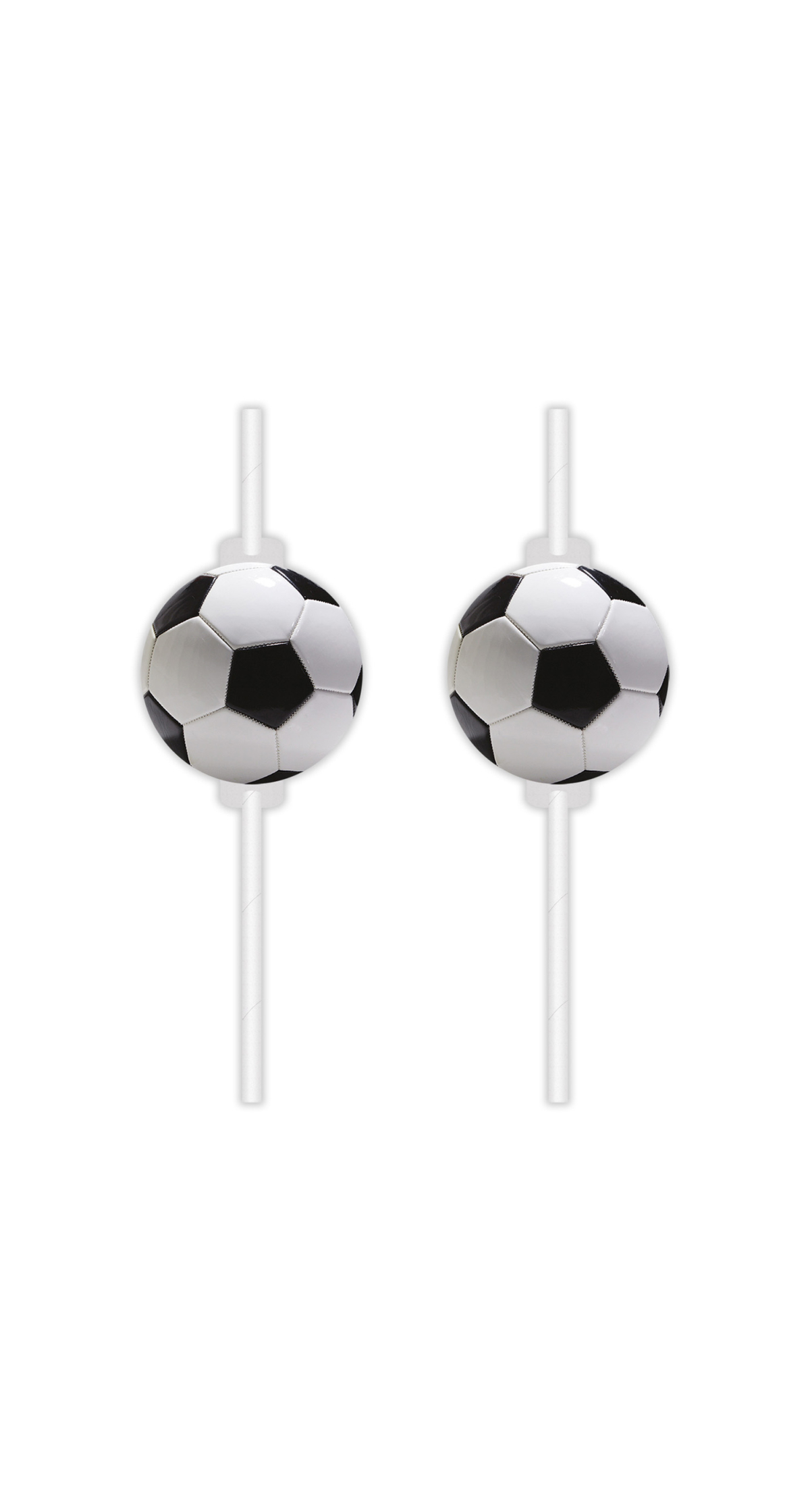 Football Party Medallion Paper Drinking Straws - 4pk