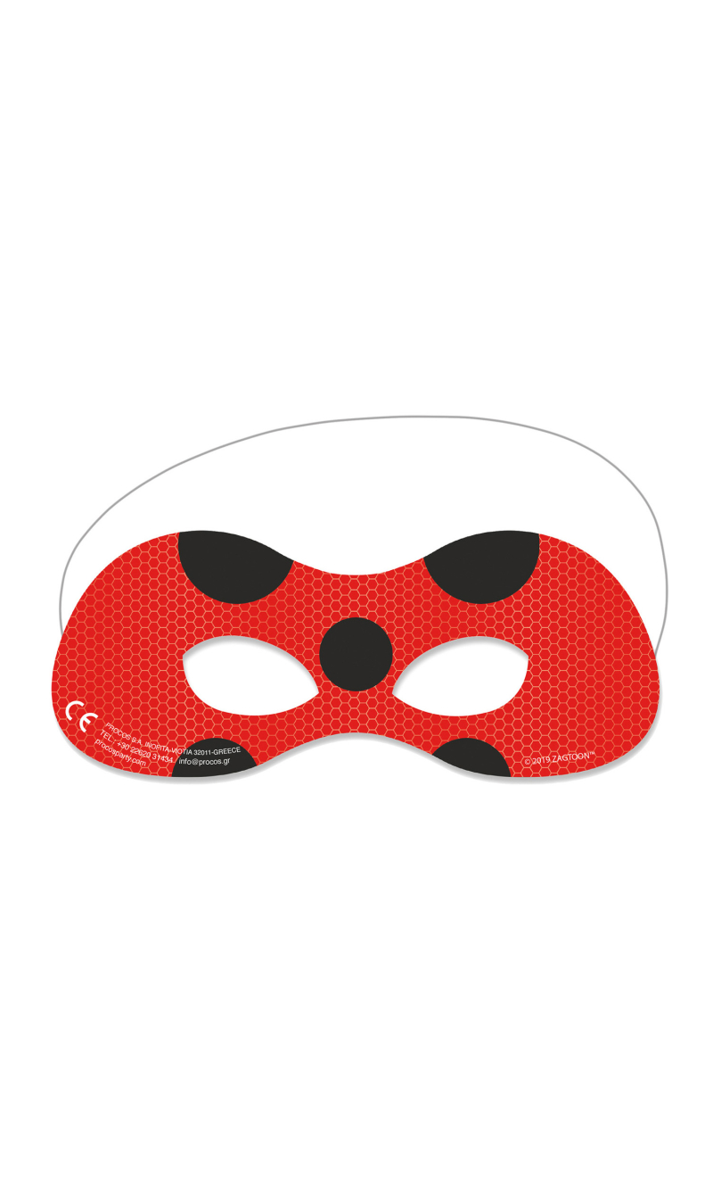 Miraculous Ladybug Die-Cut Paper Masks - 6pk