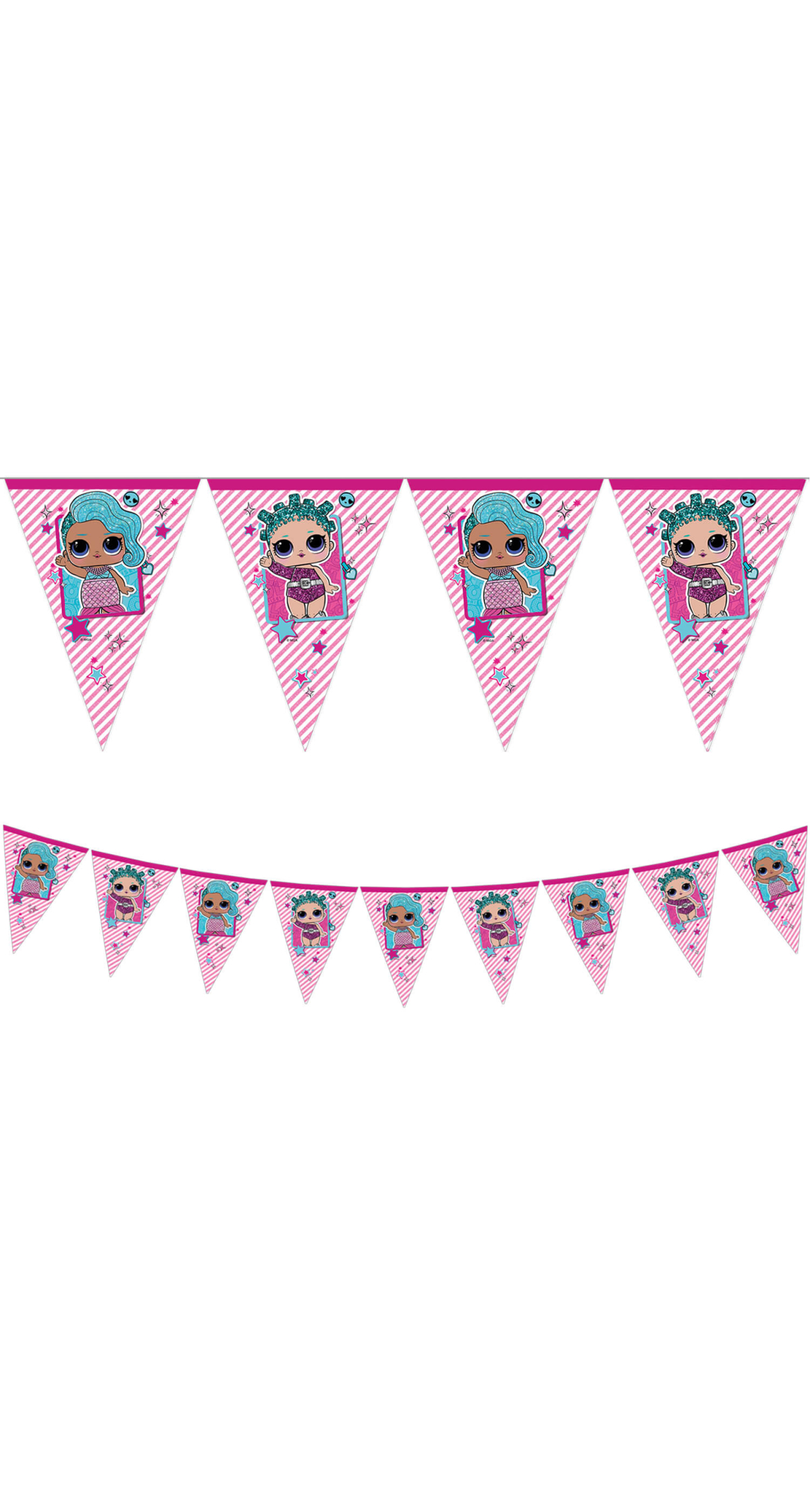 LOL Glitterati Triangle Flag Banner (9 flags) - 1pk