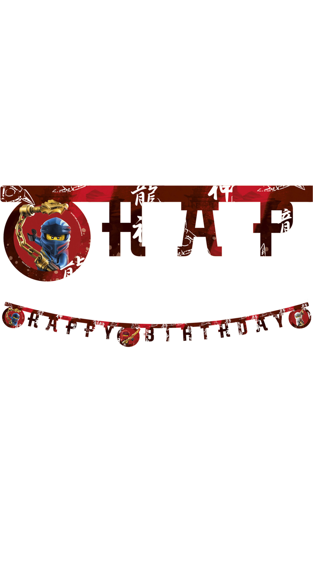 Lego Ninjago FSC "Happy Birthday" Die-Cut Paper Banner - 1pk