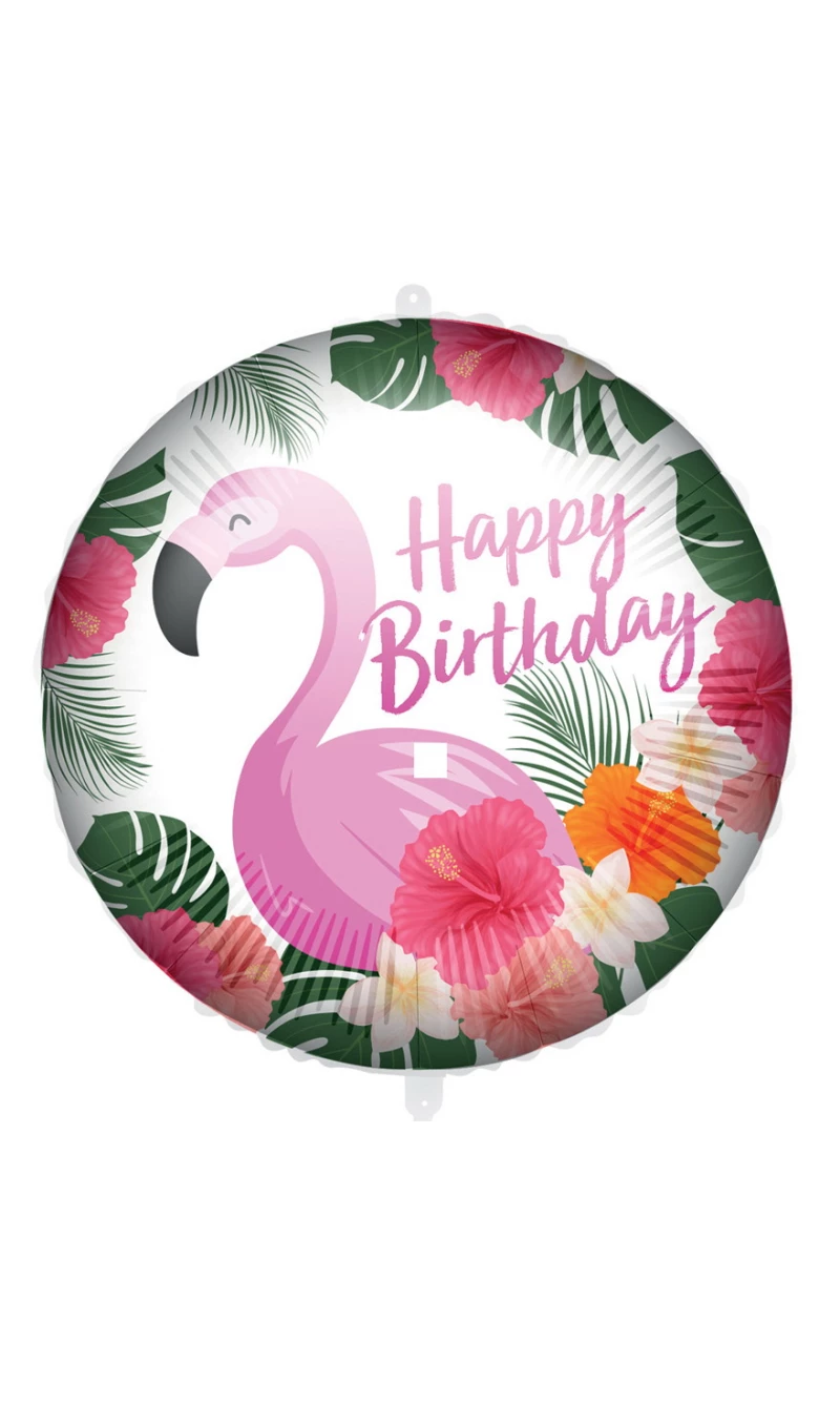 Flamingo Happy Birthday Foil Balloon 18"/46cm - 1pk