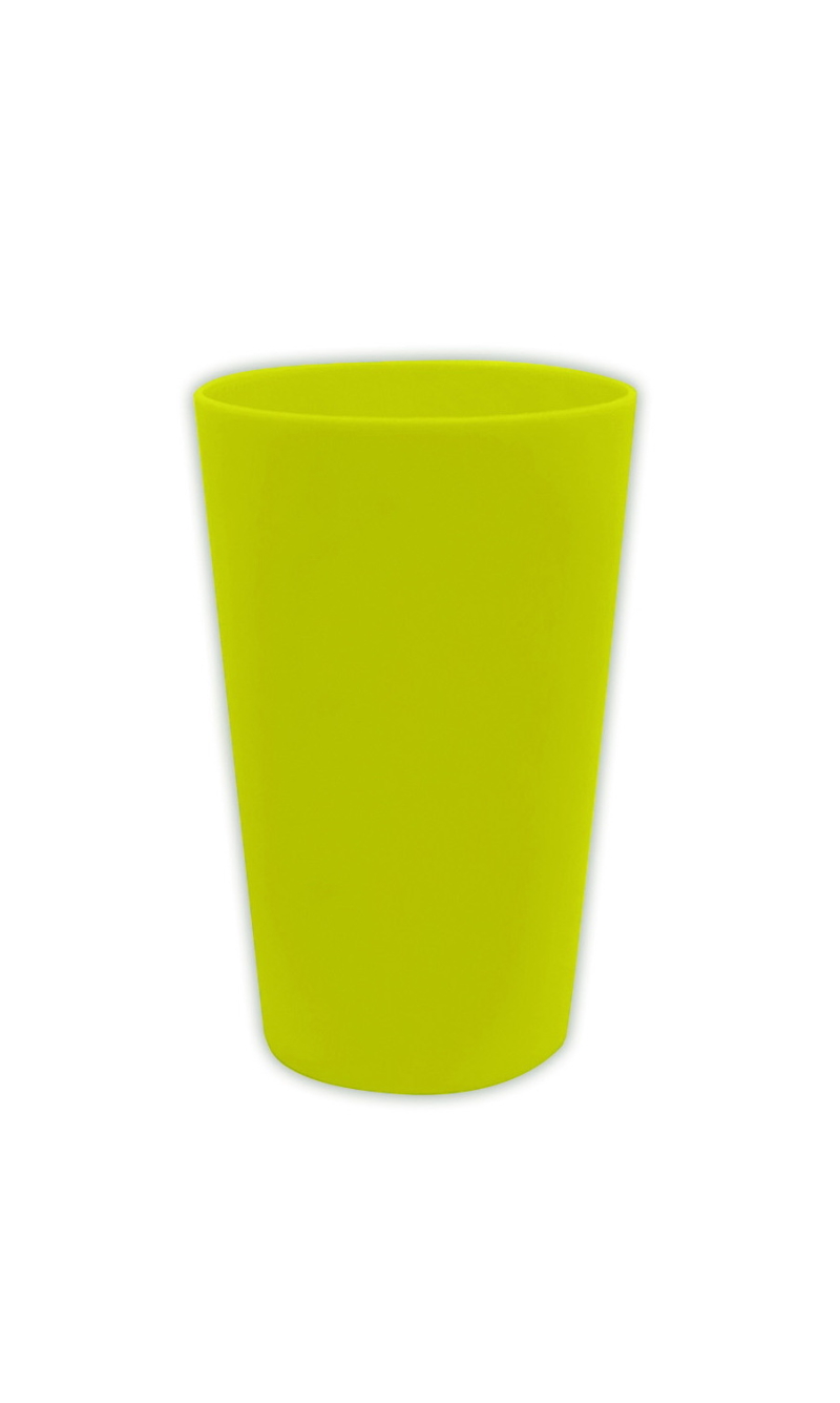 Solid Colour Lime Green Reusable Cups 280ml - 2pk
