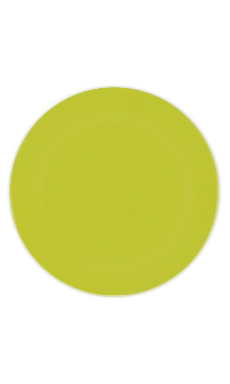 Solid Colour Lime Green Reusable Plates 25cm - 2pk