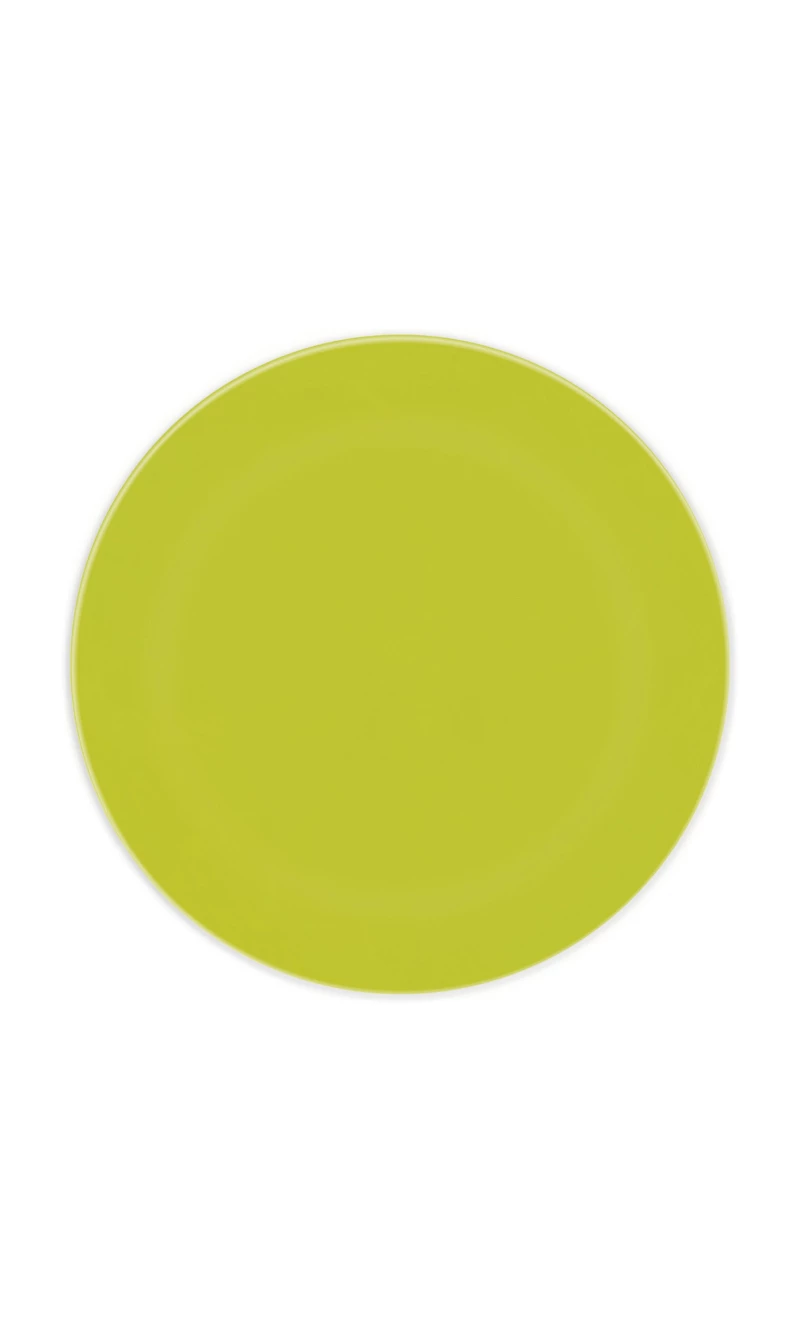 Solid Colour Lime Green Reusable Plates 20cm - 2pk