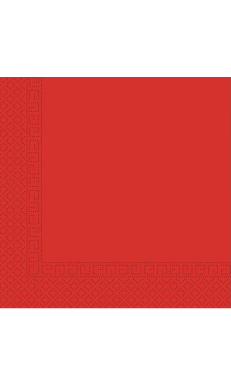 Red FSC 3-Ply Paper Napkins 33x33cm - 20pk